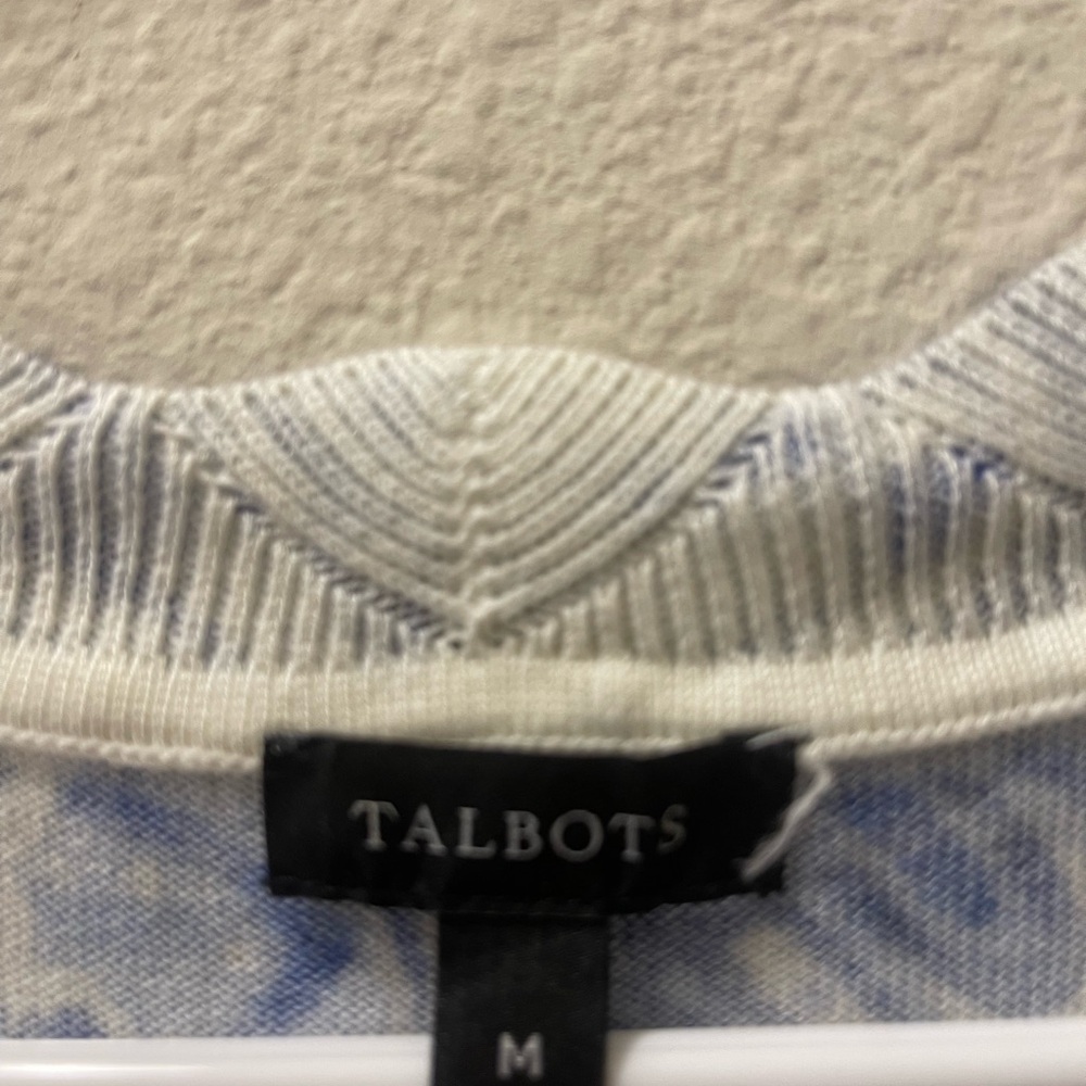 Talbots Blue and White Paisley Blouse - Picture 2 of 3